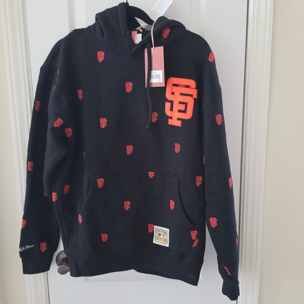 Mitchell & Ness San Francisco Giants MLB Repeat Logo Hoodie Black Mens Medium